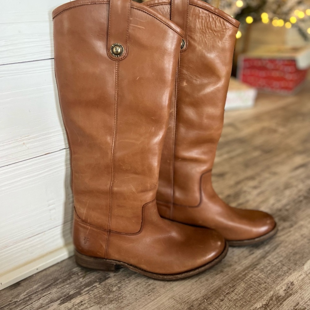 Frye Brown Leather Tall Boots